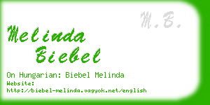 melinda biebel business card
